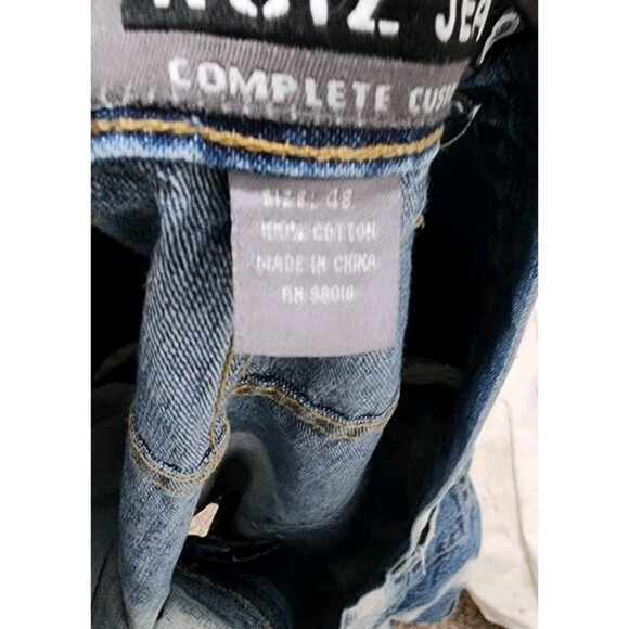 VTG Noiz Jeans Shorts Mens 48 Jorts Baggy Denim Y2K Grunge Skater Streetwear - Picture 5 of 5